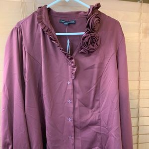 Long Sleeve Preston & York Floral Print Blouse